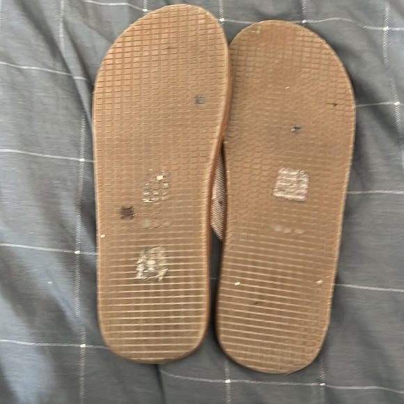 Aldo Brown and Cream Flip-Flops - Picture 2 of 4